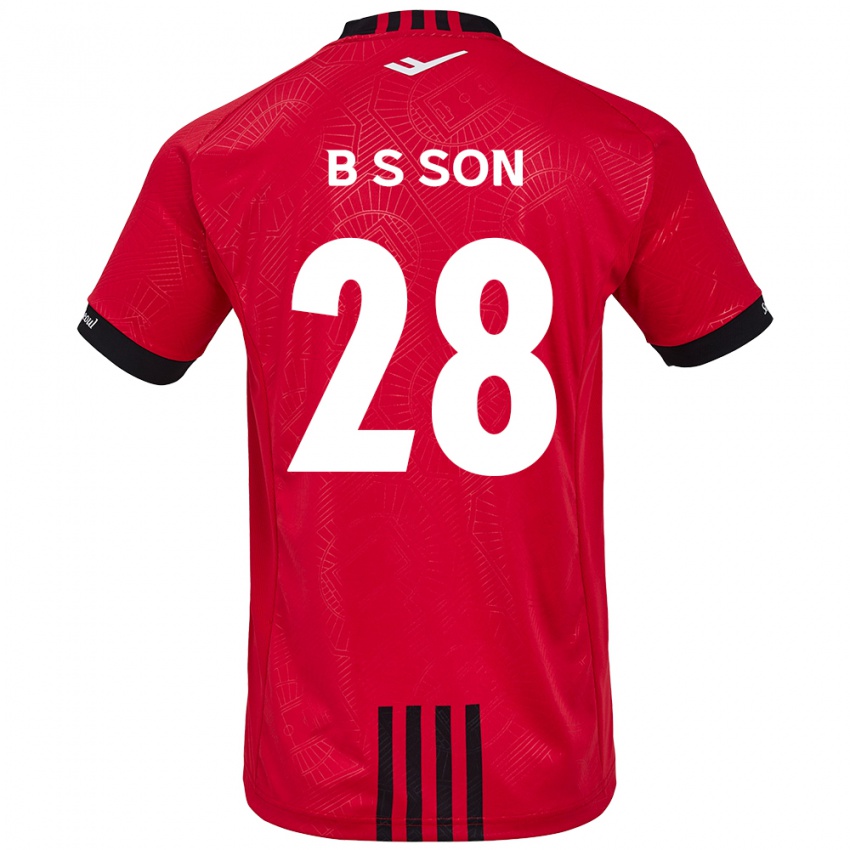 Mænd Seung-Beom Son #28 Rød Sort Hjemmebane Spillertrøjer 2024/25 Trøje T-Shirt