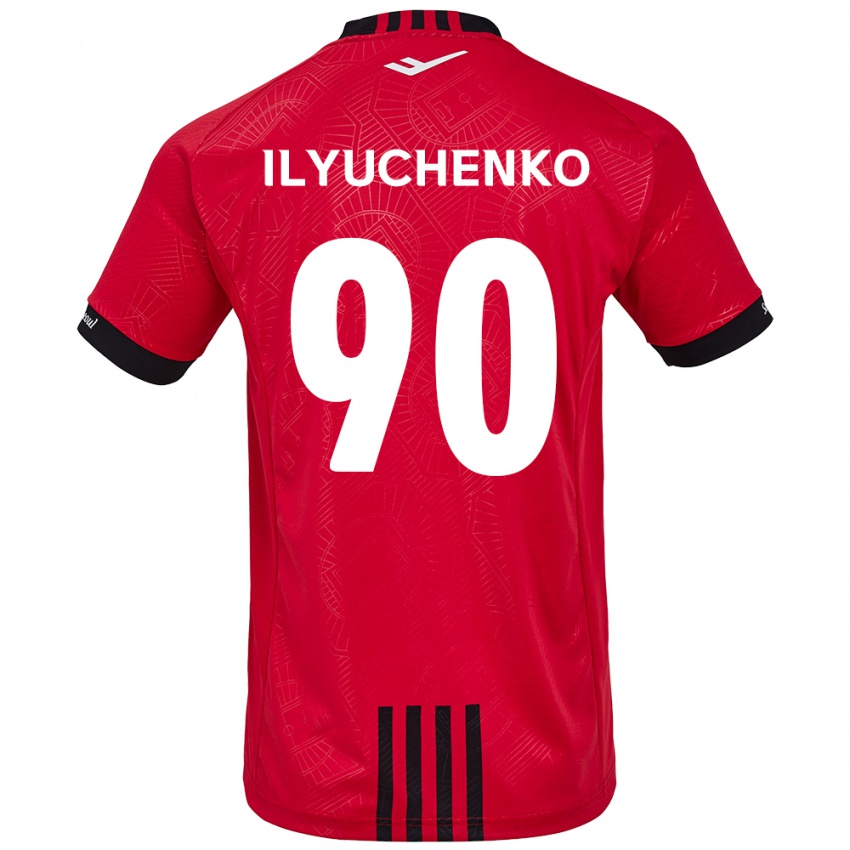 Mænd Stanislav Ilyuchenko #90 Rød Sort Hjemmebane Spillertrøjer 2024/25 Trøje T-Shirt