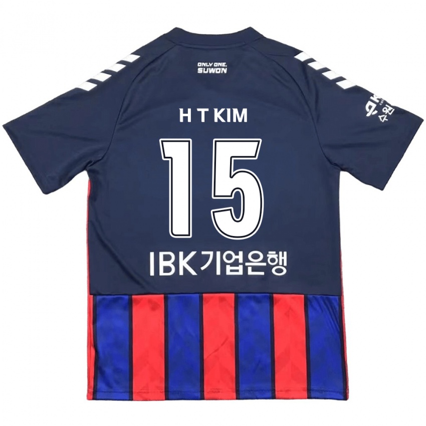 Mænd Tae-Han Kim #15 Blå Rød Hjemmebane Spillertrøjer 2024/25 Trøje T-Shirt