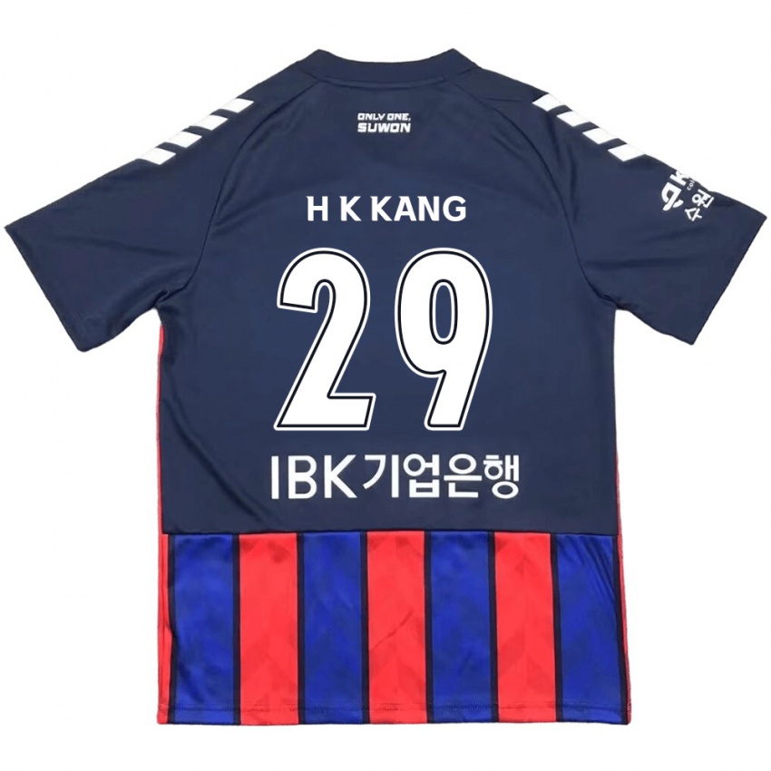 Mænd Kyo-Hun Kang #29 Blå Rød Hjemmebane Spillertrøjer 2024/25 Trøje T-Shirt