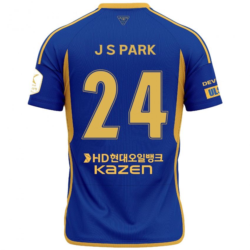 Mænd Sang-Jun Park #24 Blå Gul Hjemmebane Spillertrøjer 2024/25 Trøje T-Shirt