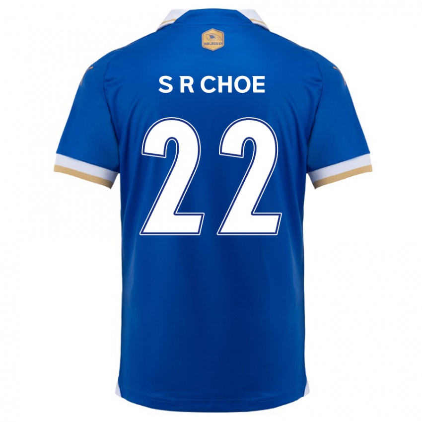 Mænd Ryun-Seong Choe #22 Blå Hvid Hjemmebane Spillertrøjer 2024/25 Trøje T-Shirt