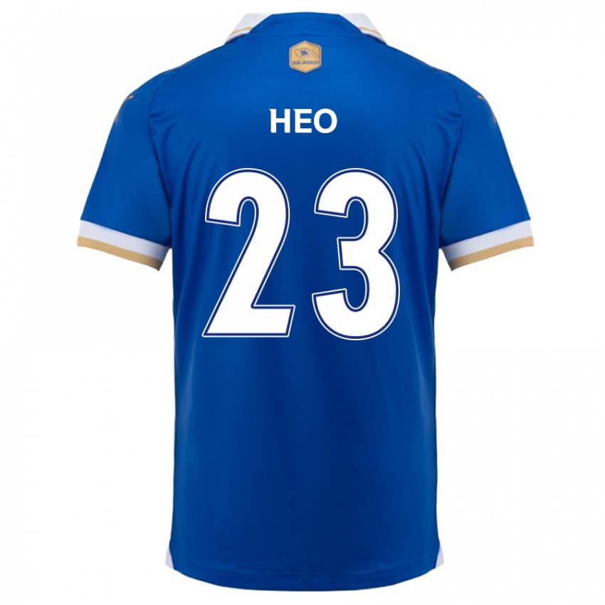 Mænd Hwan Heo #23 Blå Hvid Hjemmebane Spillertrøjer 2024/25 Trøje T-Shirt