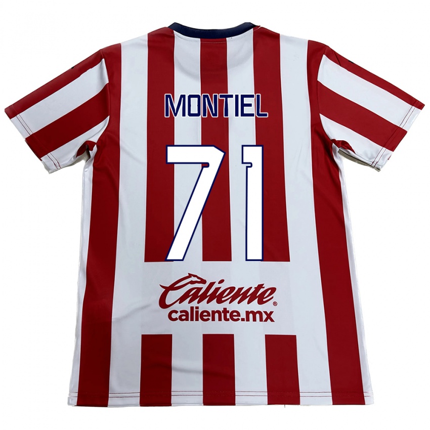 Mænd Erick Montiel #71 Rød Hvid Hjemmebane Spillertrøjer 2024/25 Trøje T-Shirt