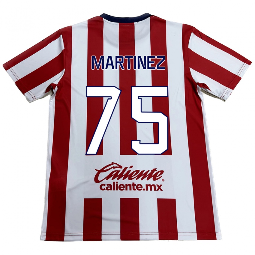 Mænd Isaac Martínez #75 Rød Hvid Hjemmebane Spillertrøjer 2024/25 Trøje T-Shirt