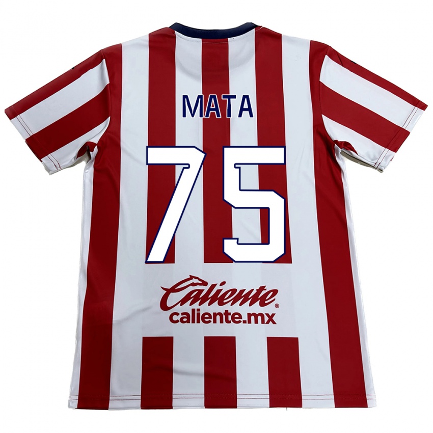 Mænd Hugo Mata #75 Rød Hvid Hjemmebane Spillertrøjer 2024/25 Trøje T-Shirt