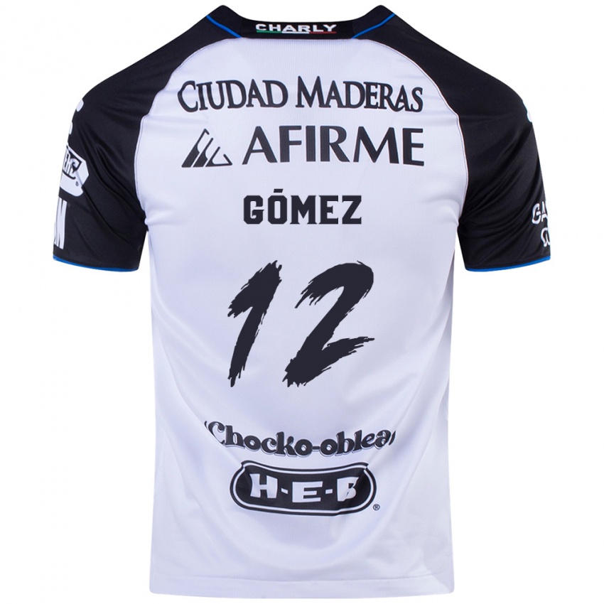 Mænd Jaime Gómez #12 Sort Blå Hjemmebane Spillertrøjer 2024/25 Trøje T-Shirt