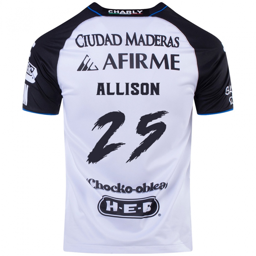 Mænd Guillermo Allison #25 Sort Blå Hjemmebane Spillertrøjer 2024/25 Trøje T-Shirt