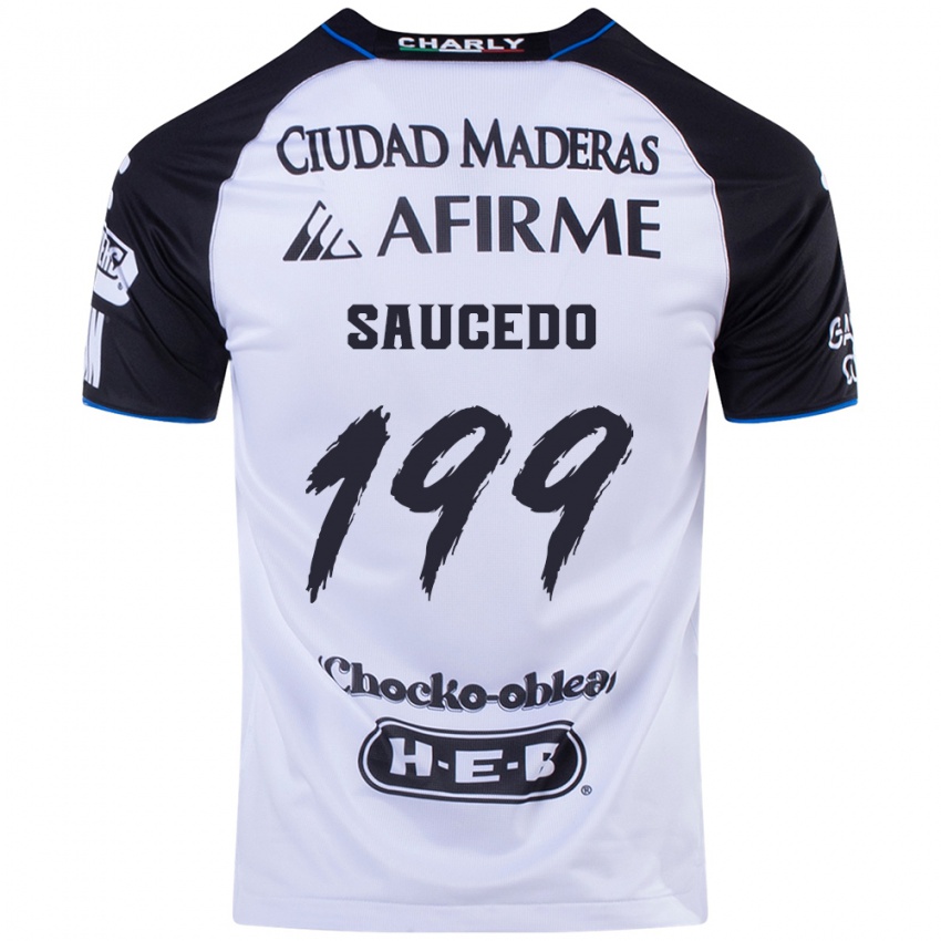 Mænd Christian Saucedo #199 Sort Blå Hjemmebane Spillertrøjer 2024/25 Trøje T-Shirt