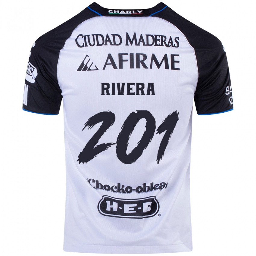 Mænd Christian Rivera #201 Sort Blå Hjemmebane Spillertrøjer 2024/25 Trøje T-Shirt