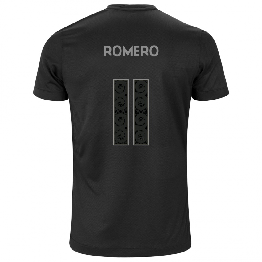 Mænd Angel Romero #11 Sort Udebane Spillertrøjer 2024/25 Trøje T-Shirt