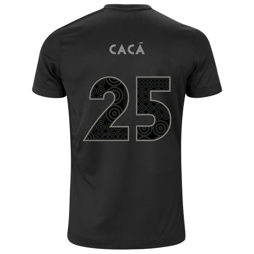 Mænd Cacá #25 Sort Udebane Spillertrøjer 2024/25 Trøje T-Shirt