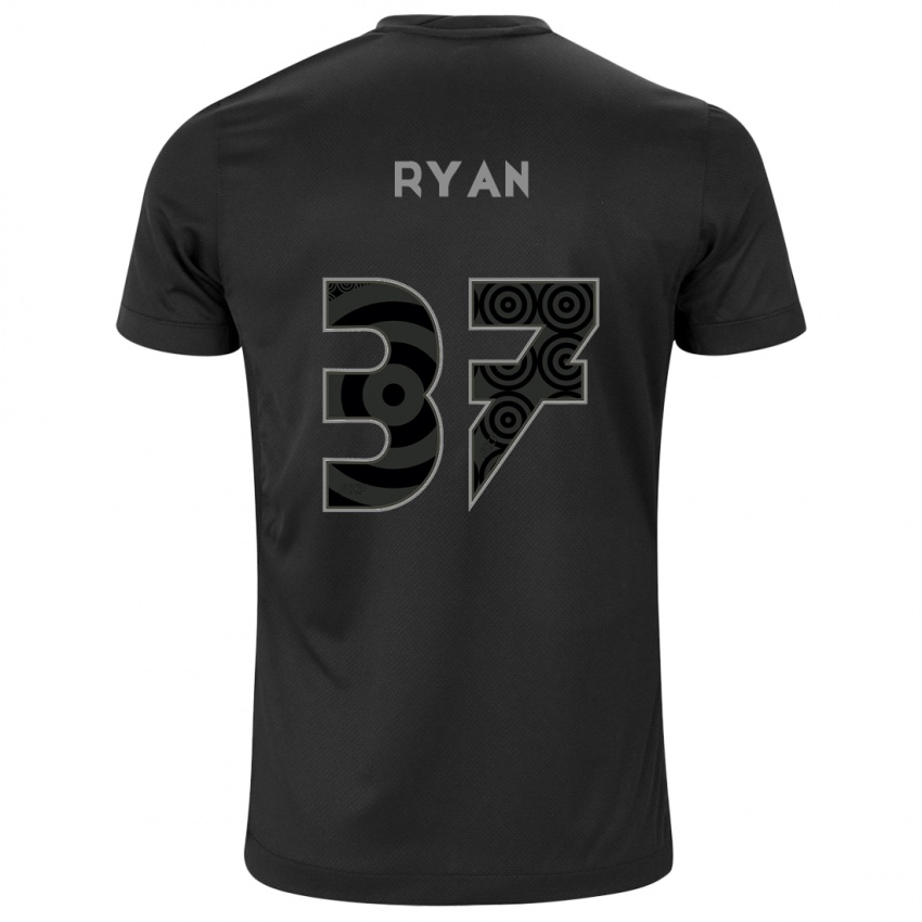 Mænd Ryan #37 Sort Udebane Spillertrøjer 2024/25 Trøje T-Shirt