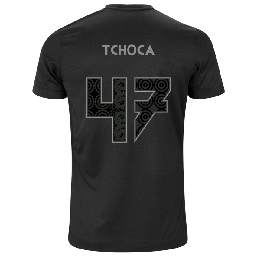 Mænd Tchoca #47 Sort Udebane Spillertrøjer 2024/25 Trøje T-Shirt