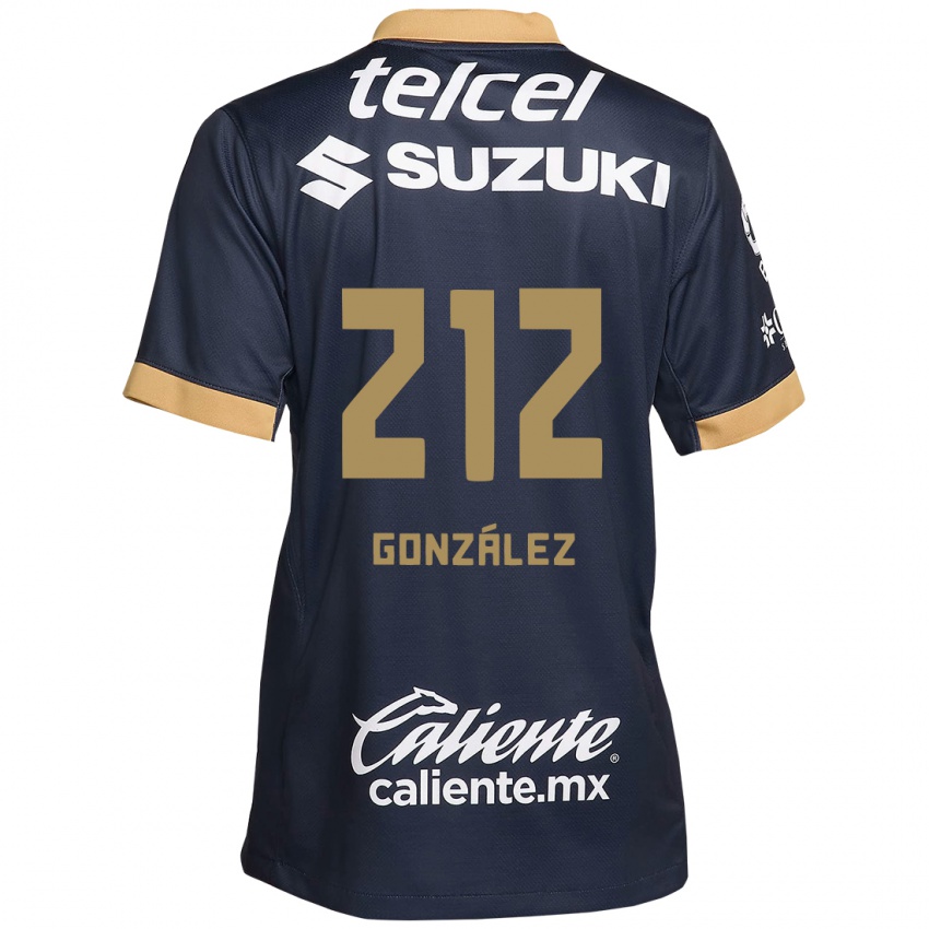 Mænd José González #212 Obsidian Guld Hvid Udebane Spillertrøjer 2024/25 Trøje T-Shirt