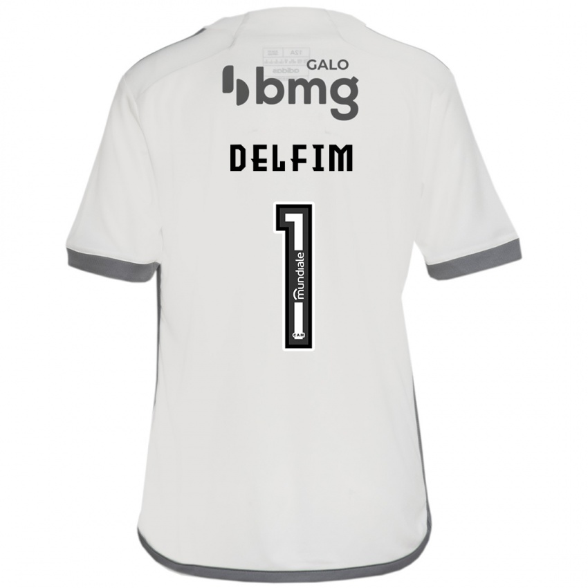 Mænd Gabriel Delfim #1 Off White Udebane Spillertrøjer 2024/25 Trøje T-Shirt