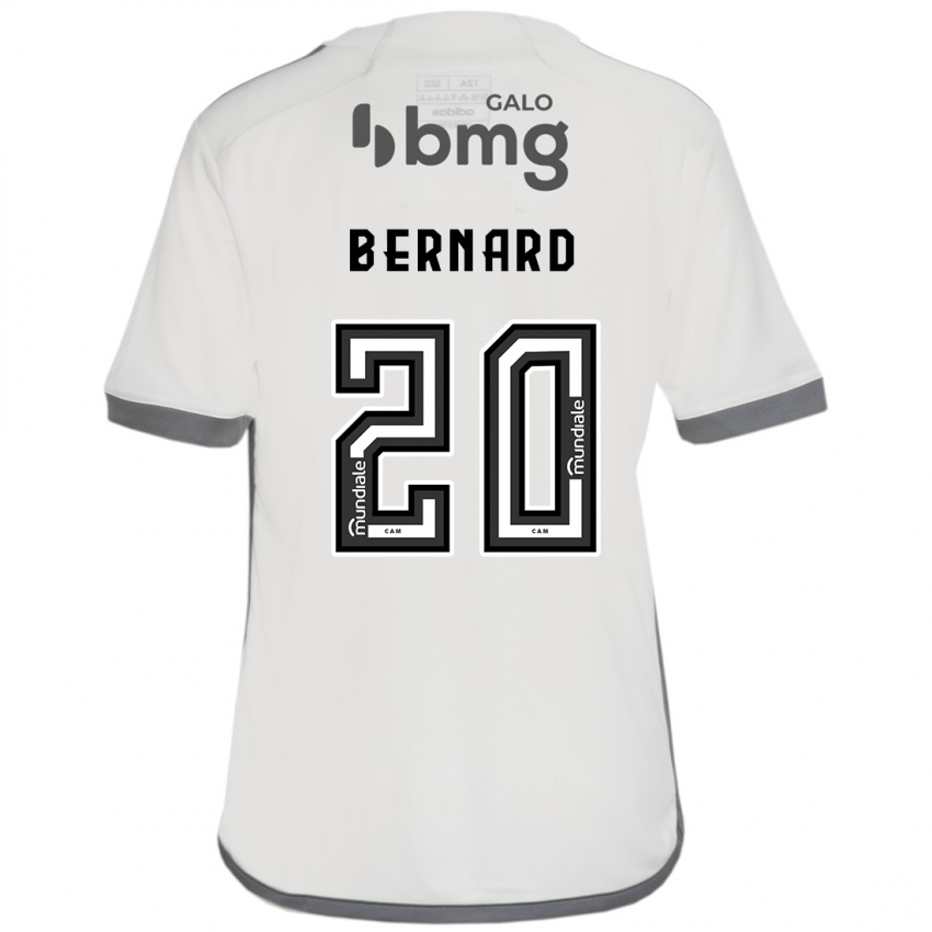 Mænd Bernard #20 Off White Udebane Spillertrøjer 2024/25 Trøje T-Shirt