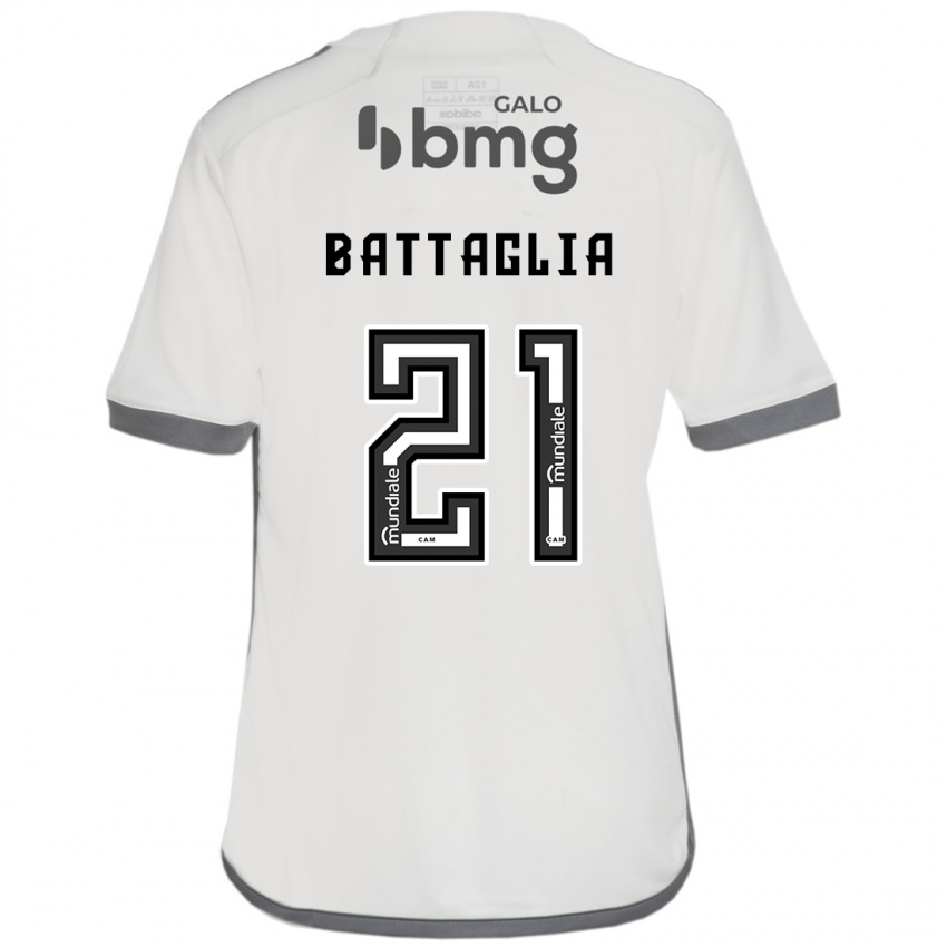 Mænd Rodrigo Battaglia #21 Off White Udebane Spillertrøjer 2024/25 Trøje T-Shirt