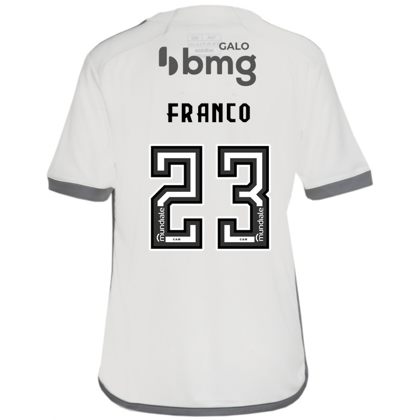 Mænd Alan Franco #23 Off White Udebane Spillertrøjer 2024/25 Trøje T-Shirt