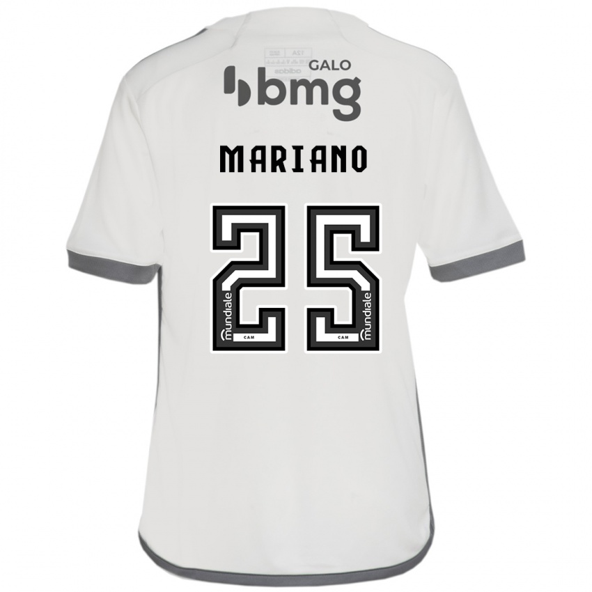 Mænd Mariano #25 Off White Udebane Spillertrøjer 2024/25 Trøje T-Shirt