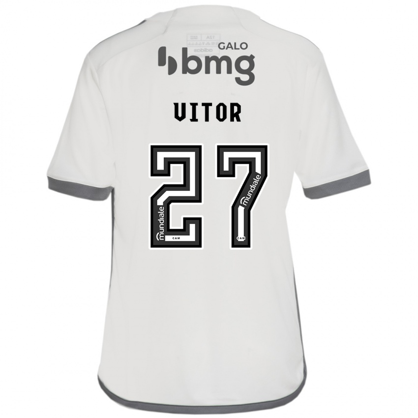 Mænd Paulo Vitor #27 Off White Udebane Spillertrøjer 2024/25 Trøje T-Shirt