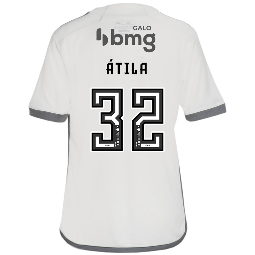 Mænd Gabriel Atila #32 Off White Udebane Spillertrøjer 2024/25 Trøje T-Shirt