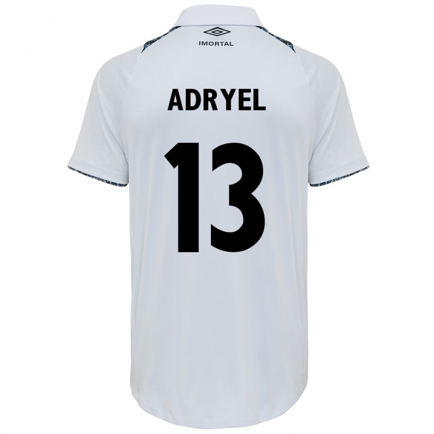 Mænd Adryel #13 Hvid Blå Udebane Spillertrøjer 2024/25 Trøje T-Shirt