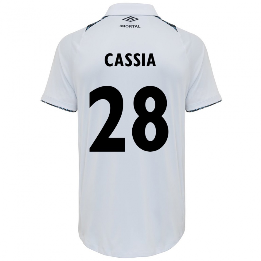 Mænd Cássia #28 Hvid Blå Udebane Spillertrøjer 2024/25 Trøje T-Shirt