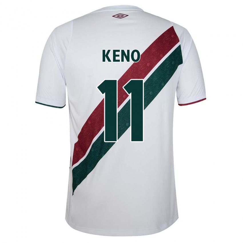 Mænd Keno #11 Hvid Grøn Rødbrun Udebane Spillertrøjer 2024/25 Trøje T-Shirt