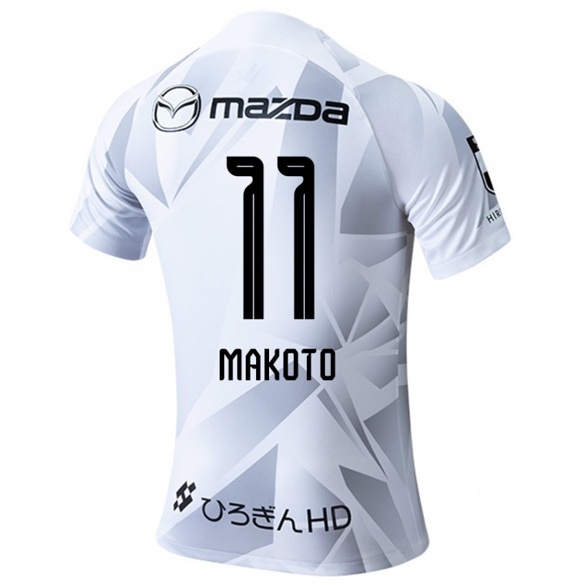 Mænd Makoto Mitsuta #11 Hvid Grå Sort Udebane Spillertrøjer 2024/25 Trøje T-Shirt