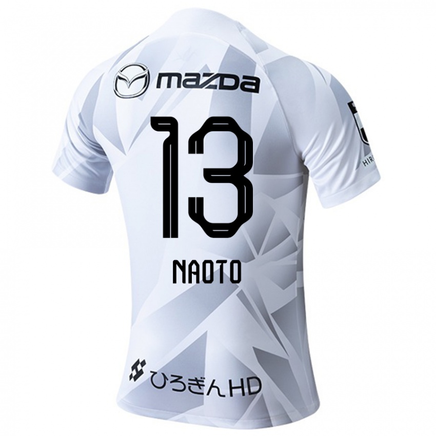 Mænd Naoto Arai #13 Hvid Grå Sort Udebane Spillertrøjer 2024/25 Trøje T-Shirt