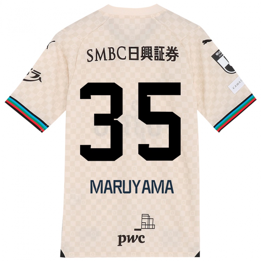 Mænd Yuichi Maruyama #35 Hvid Grå Udebane Spillertrøjer 2024/25 Trøje T-Shirt