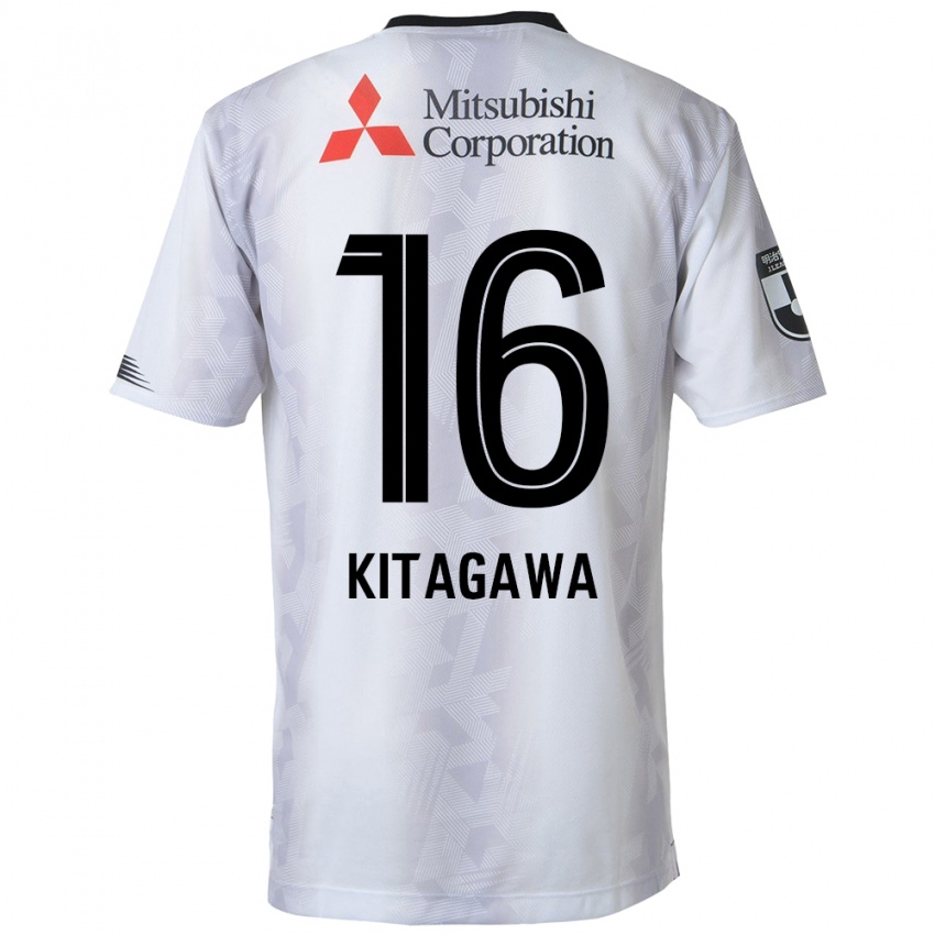 Mænd Rento Kitagawa #16 Hvid Sort Udebane Spillertrøjer 2024/25 Trøje T-Shirt