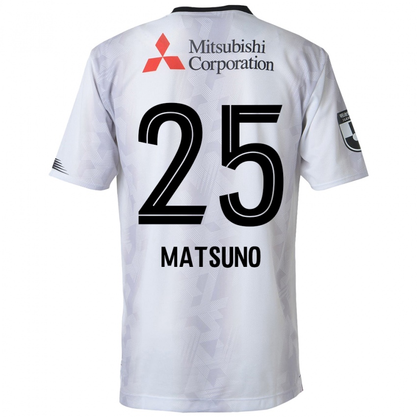 Mænd Taichi Matsuno #25 Hvid Sort Udebane Spillertrøjer 2024/25 Trøje T-Shirt