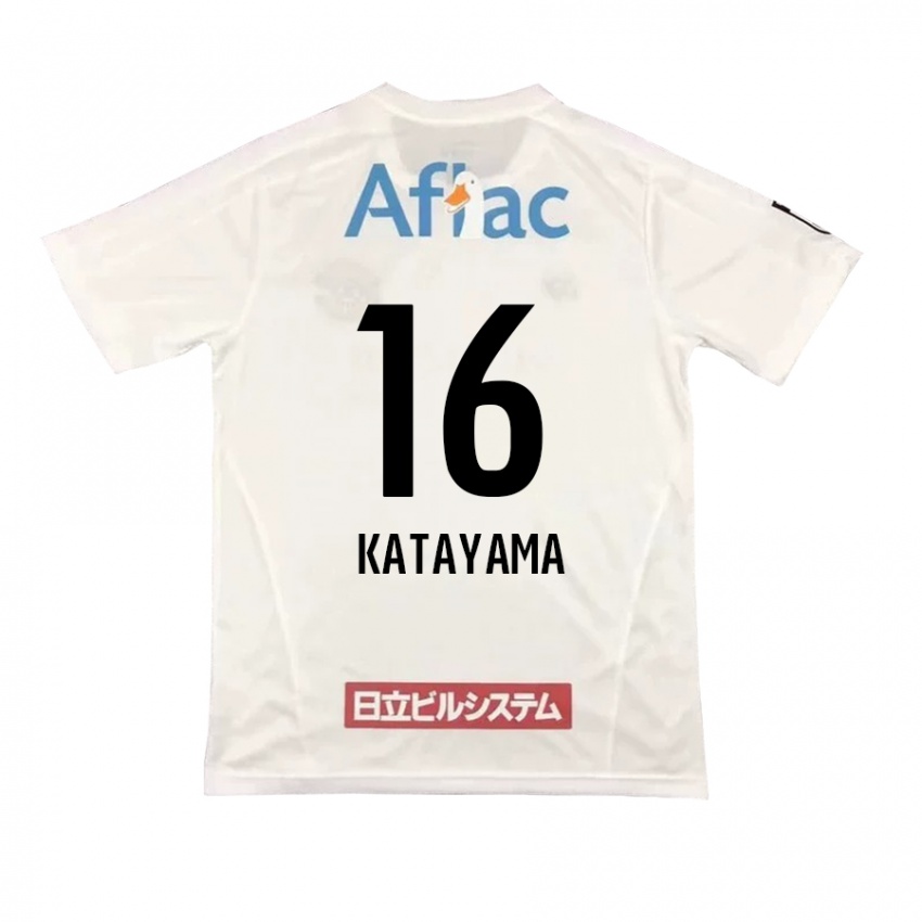 Mænd Eiichi Katayama #16 Hvid Sort Udebane Spillertrøjer 2024/25 Trøje T-Shirt