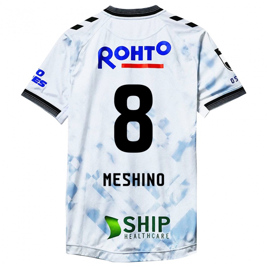 Mænd Ryotaro Meshino #8 Hvid Sort Udebane Spillertrøjer 2024/25 Trøje T-Shirt