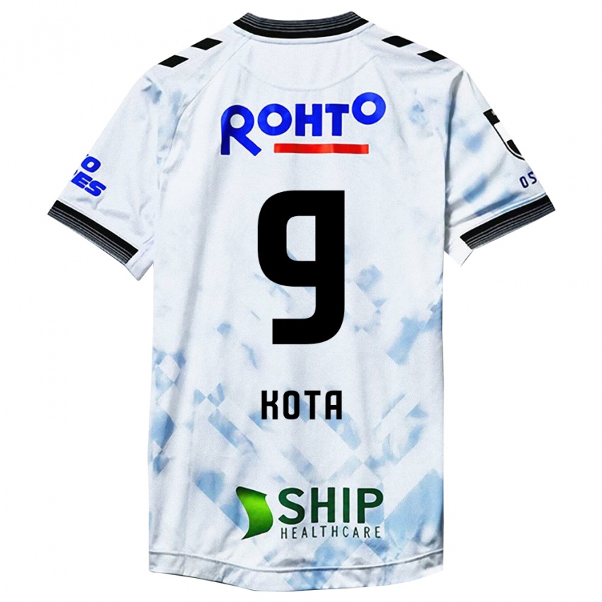 Mænd Kota Yamada #9 Hvid Sort Udebane Spillertrøjer 2024/25 Trøje T-Shirt