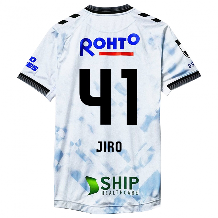 Mænd Jiro Nakamura #41 Hvid Sort Udebane Spillertrøjer 2024/25 Trøje T-Shirt