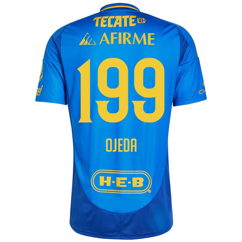 Mænd Diego Ojeda #199 Blå Gul Udebane Spillertrøjer 2024/25 Trøje T-Shirt