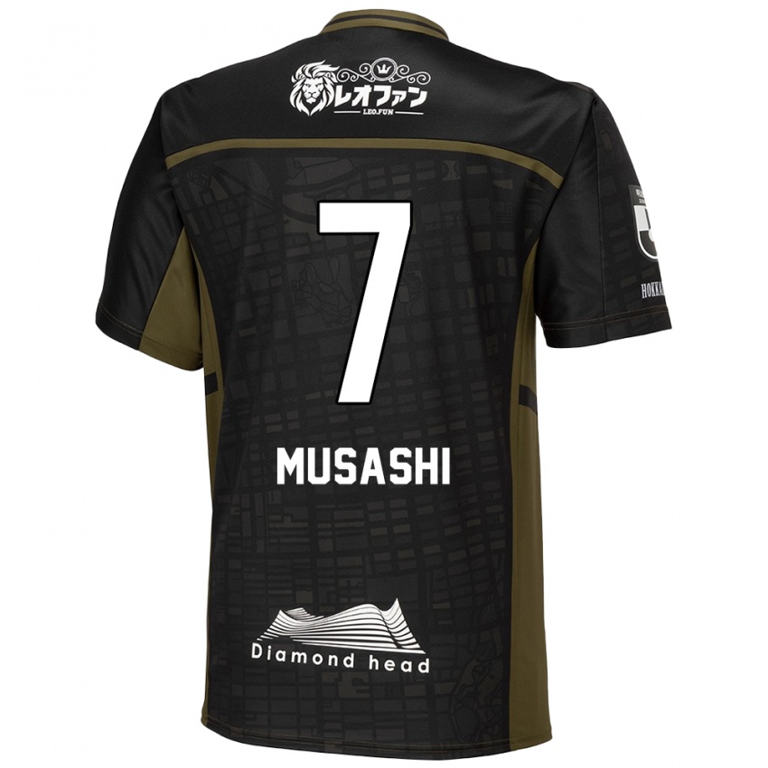 Mænd Musashi Suzuki #7 Sort Grøn Udebane Spillertrøjer 2024/25 Trøje T-Shirt