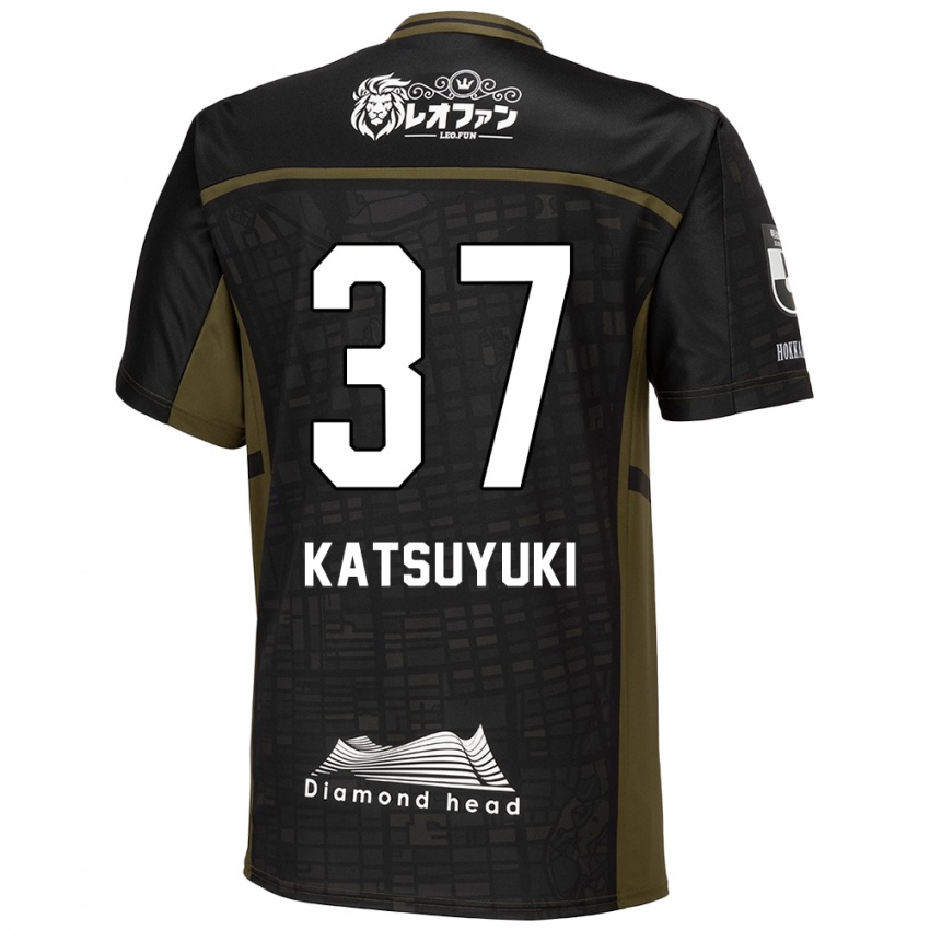 Mænd Katsuyuki Tanaka #37 Sort Grøn Udebane Spillertrøjer 2024/25 Trøje T-Shirt