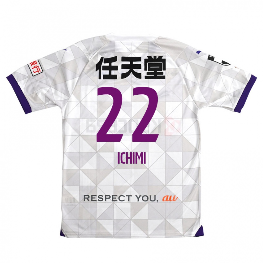 Mænd Kazunari Ichimi #22 Hvid Lilla Udebane Spillertrøjer 2024/25 Trøje T-Shirt