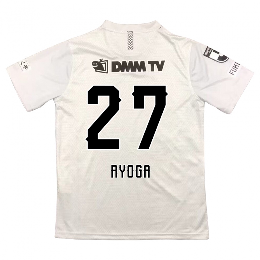 Mænd Ryoga Sato #27 Grå Sort Udebane Spillertrøjer 2024/25 Trøje T-Shirt