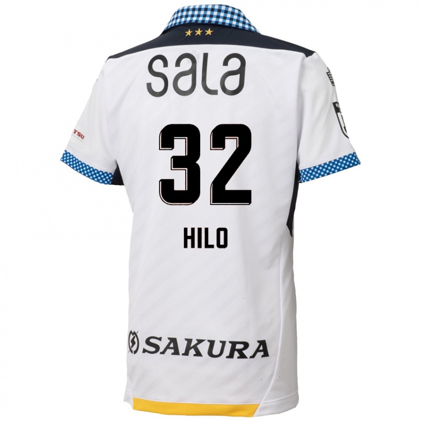 Mænd Hassan Hilo #32 Hvid Sort Udebane Spillertrøjer 2024/25 Trøje T-Shirt