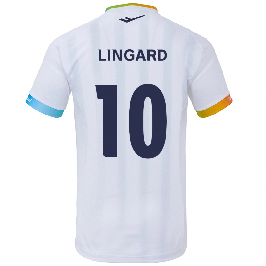 Mænd Jesse Lingard #10 Hvid Blå Udebane Spillertrøjer 2024/25 Trøje T-Shirt