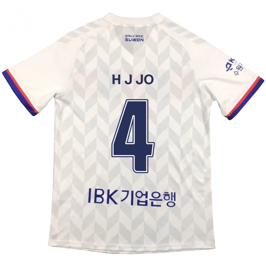 Mænd Jun-Hyun Jo #4 Hvid Blå Udebane Spillertrøjer 2024/25 Trøje T-Shirt