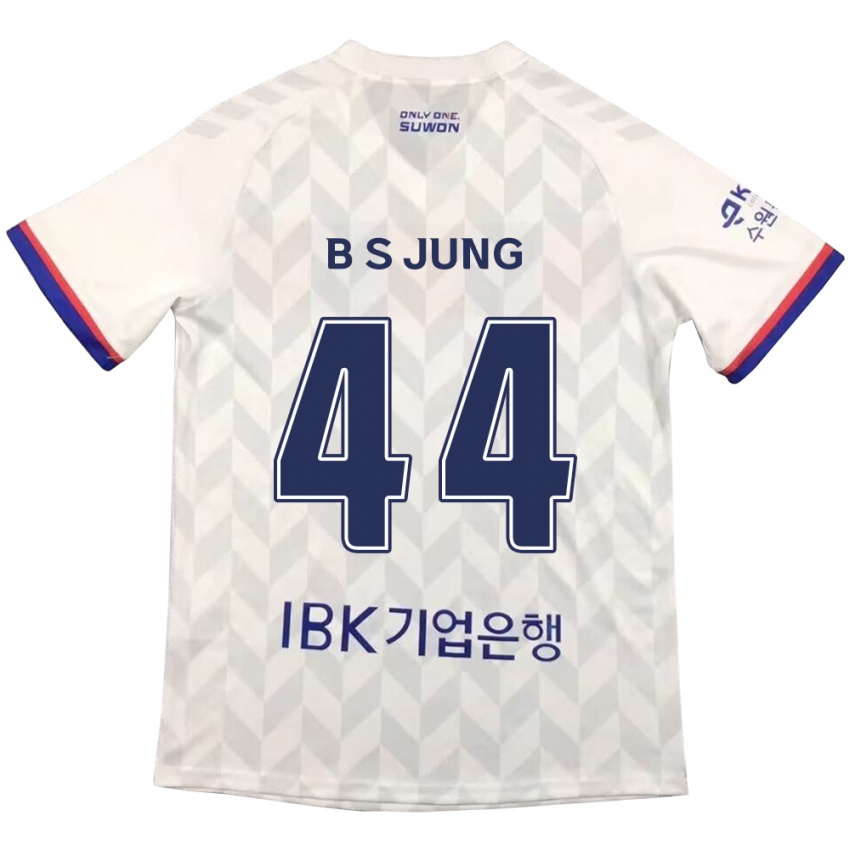 Mænd Seung-Bae Jung #44 Hvid Blå Udebane Spillertrøjer 2024/25 Trøje T-Shirt