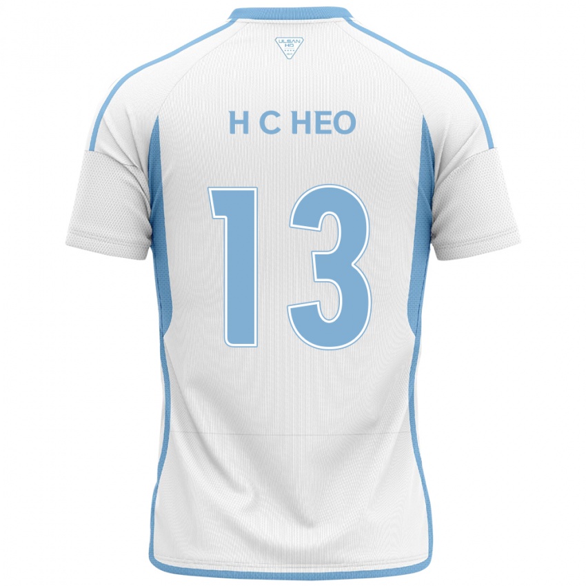 Mænd Chan-Hoe Heo #13 Hvid Blå Udebane Spillertrøjer 2024/25 Trøje T-Shirt