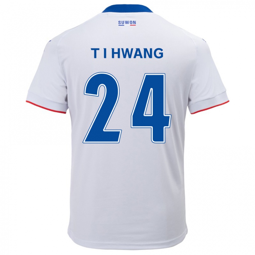 Mænd In-Taek Hwang #24 Hvid Blå Udebane Spillertrøjer 2024/25 Trøje T-Shirt