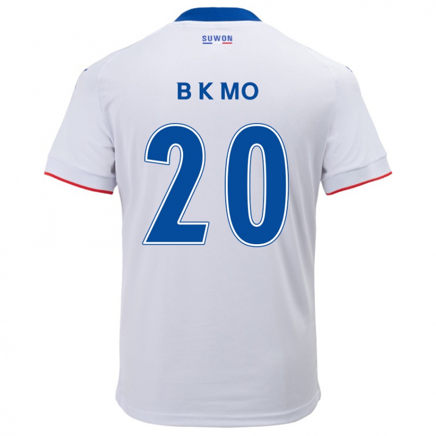 Mænd Kyung-Bin Mo #20 Hvid Blå Udebane Spillertrøjer 2024/25 Trøje T-Shirt